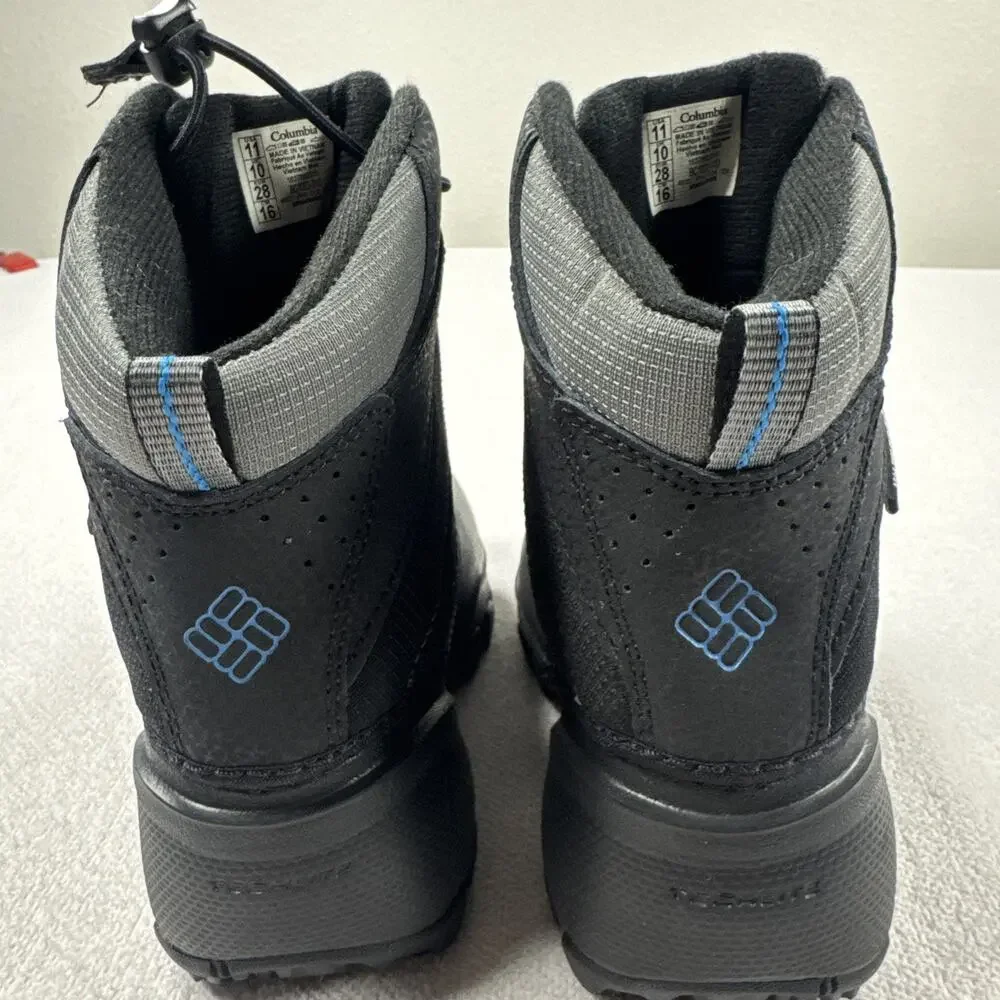 Columbia Boys Waterproof Black Snow Boots Lace Up US 11,UK 10,EU 28,BC1322-010